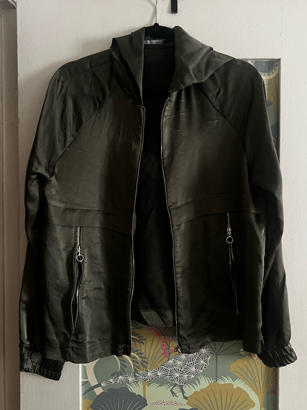 Zara silky hooded jacket